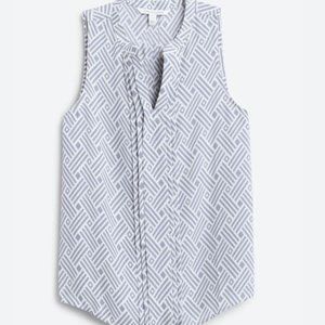 Breyson Pleat Detail Split Neck Blouse